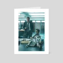 true detective blue poster - Art Card by Pedro  Sánchez 