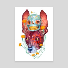 Perro De Los Muertos - Canvas by Kit Mizeres