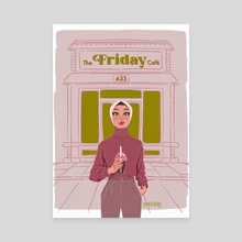 The Friday Cafe - Canvas by Jamila Mehio