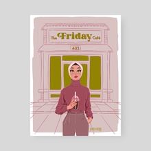 The Friday Cafe - Poster by Jamila Mehio