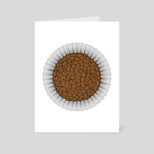 Illustration of sweet Brazilian Brigadier food. Ideal for informational culinary and institutional C (1) - Art Card by Stormy Withers
