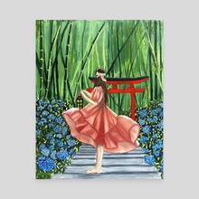 Hydrangea  - Canvas by Kiki De 