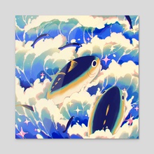 Fish in the sea - Acrylic by jauni 