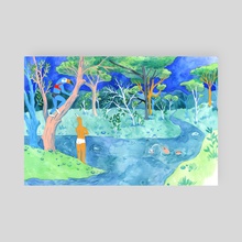 Swimming Hole - Poster by Lisa Hanawalt