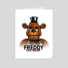 Freddy Faz Bear FNAF - Art Card by Catherine Lucchi