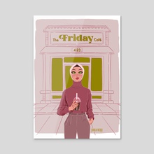 The Friday Cafe - Acrylic by Jamila Mehio