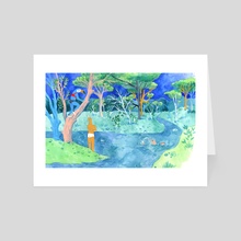 Swimming Hole - Art Card by Lisa Hanawalt