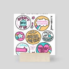 Self Care stickers - Mini Print by gemma correll
