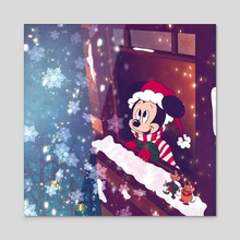 Christmas with Mickey  - Acrylic by its.just.vin 