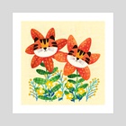Cute Tiger Lilies - Art Print by Tracey Coon