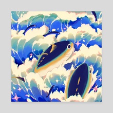 Fish in the sea - Canvas by jauni 