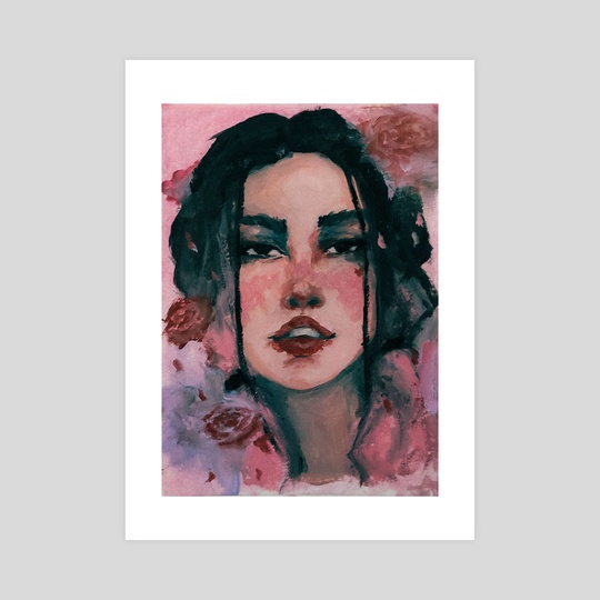 "Girl in Roses" | Printable Art by Josefa Diaz