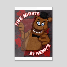 Freddy Fazbear (1) - Acrylic by Catherine Lucchi