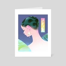 Unbothered buzzcut - Art Card by Kim Salt