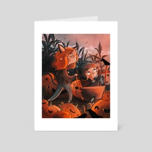 Pumpkin patch - Art Card by Jelke van Antwerpen
