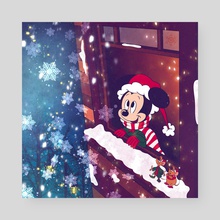 Christmas with Mickey  - Poster by its.just.vin 