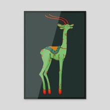 Deer - Acrylic by Ella May