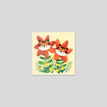 Cute Tiger Lilies - Sticker by Tracey Coon