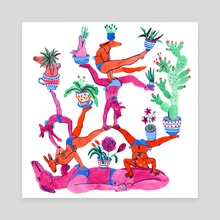 Gymnastics - Canvas by Lisa Hanawalt