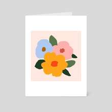 Summer Flowers - Art Card by Trevor Basset