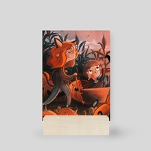 Pumpkin patch - Mini Print by Jelke van Antwerpen