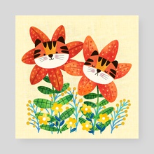 Cute Tiger Lilies - Poster by Tracey Coon