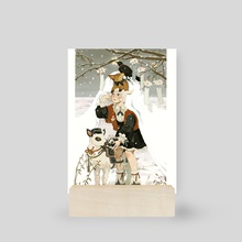 Snow Blanket - Mini Print by mochipanko 