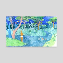 Swimming Hole - Canvas by Lisa Hanawalt