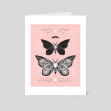 Death's Head Hawkmoth - Art Card by Lisa Perrin