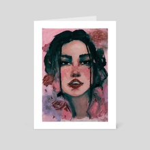 "Girl in Roses" | Printable Art - Art Card by Josefa Diaz