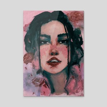 "Girl in Roses" | Printable Art - Acrylic by Josefa Diaz