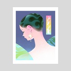 Unbothered buzzcut - Art Print by Kim Salt