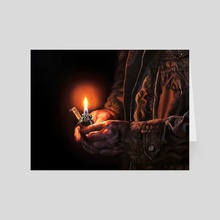 oil painting hands and lighter - Card pack by Charlotte Wetzel