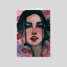 "Girl in Roses" | Printable Art - Card pack by Josefa Diaz