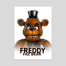 Freddy Faz Bear FNAF - Canvas by Catherine Lucchi