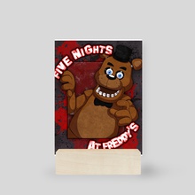 Freddy Fazbear (1) - Mini Print by Catherine Lucchi