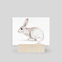 Rabbit - Mini Print by Wilber  Alfaro