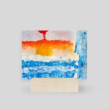 The Ocean's Side - Mini Print by Pretty Red Geraniums