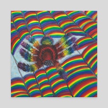 Rainbow Spider - Canvas by Jennifer Wortham