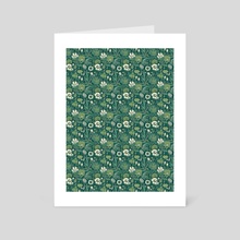 Vintage green floral patternGraphic  - Art Card by lizangie cruz