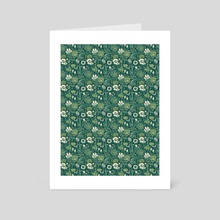 Vintage green floral patternGraphic  - Art Card by lizangie cruz