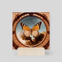 Yellow butterfly 2 - Mini Print by MacSwed INK