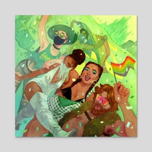 Pride - Green - Acrylic by Kevin Wada